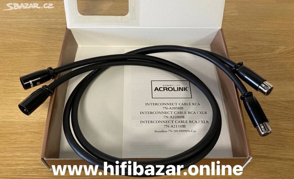 Acrolink 7N-A2200III XLR analogový kabel 2 x 1 m - Benešov - Sbazar.cz